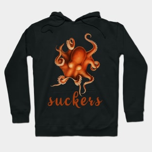 Orange octopus SUCKERS Hoodie